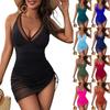 European and American New Swimsuit Women's One-piece Skirt Fashion Tight Sexy Hollow Plus Size Swimsuit