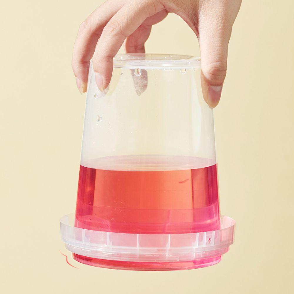 10pcs 500/750/1000ml Ice Cube Bucket with Lid Food Storage Jar Milk Tea Bucket Milk Tea Shop