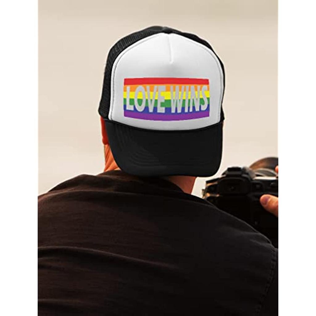 Радужная шляпа Love Wins, ЛГБТК-подарки, гей-прайд, шляпы дальнобойщика Love Is Love, сетчатая кепка, бейсболка для унисекс, четыре сезона