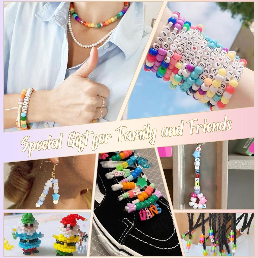 Набор бусин для рукоделия с ассорти акриловых цветов и бусинами с буквами для аксессуаров ручной работы