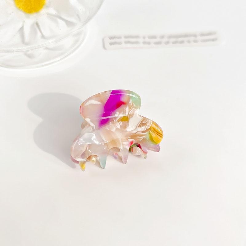 Милая и нежная мини-арка 3 см, маленькая заколка для волос, простая цветная заколка-акула из ацетата, аксессуары для волос для женщин, девушек