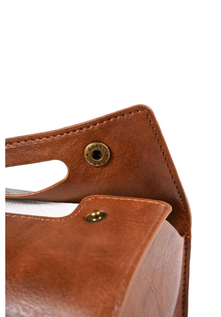 High-End Leather Pull-Out Tissue Box for Home, Office, and Car