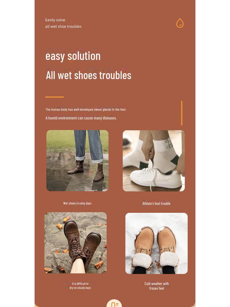 Портативная автоматическая сушилка для обуви с таймером - дезодорирование и подогрев