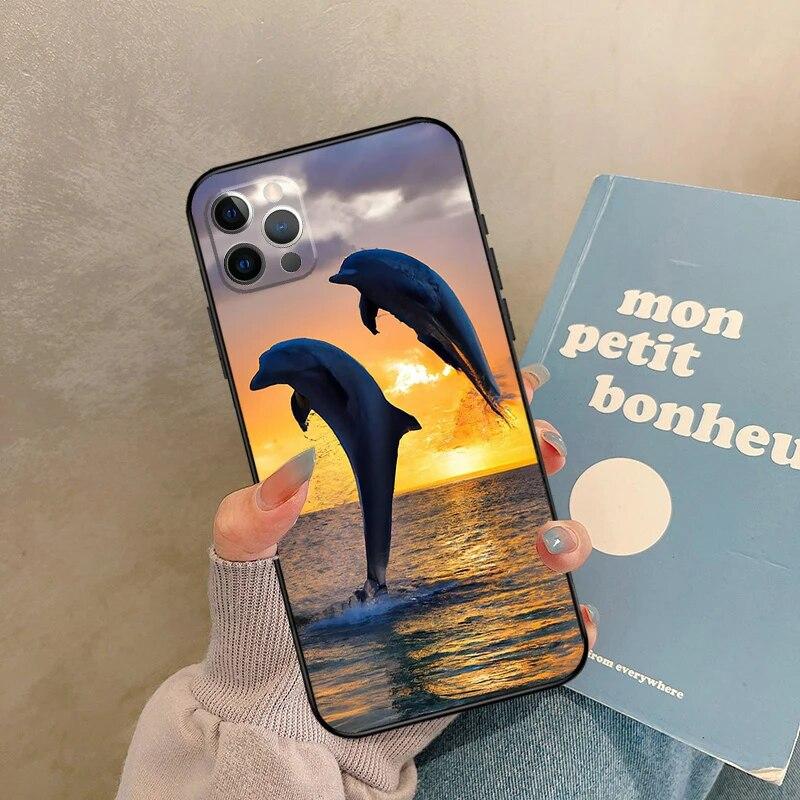 Чехол для телефона «Дельфин» для iPhone Samsung Galaxy Redmi Xiaomi Oppo OnePlus Note SA 7 8 9 10 11 12 13 14 20 21 22 23 53 54 Pro Max Plus Ultra TPU Soft