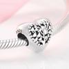 New 925 Sterling Silver Love Family Enamel Round Shape Cz Beads Fit Original Charms Bracelet Bead Jewelry Making
