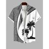 Летняя мужская рубашка большого размера 3D-принт Гавайские рубашки На пуговицах Пляжная n