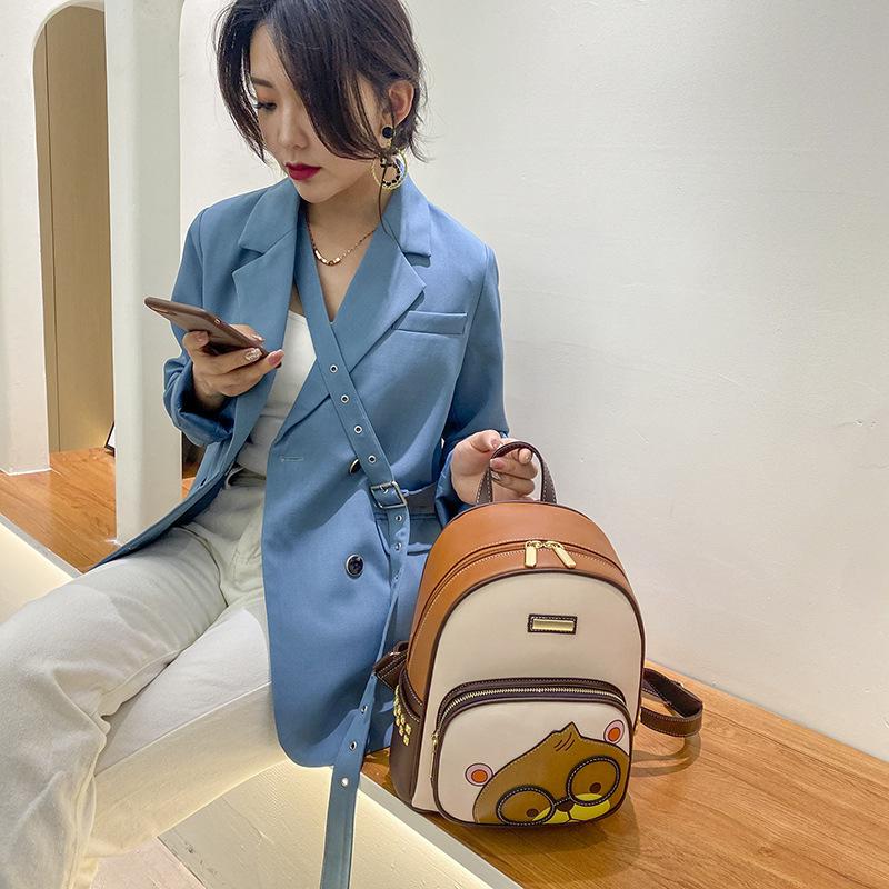 Школьная сумка с рисунком кавайного медведя, женская мода, повседневные рюкзаки с принтом, женские дорожные рюкзаки