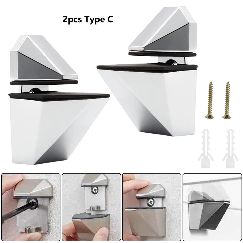 2/4 шт. кронштейны для крепления стеклянной полки, регулируемый зажим для полки, держатель кронштейна для стеклянной пластины на офисном столе, перегородка