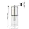 2 in 1 Hand-cranked Coffee Grinder Manual with Filter Travel Coffee Mill Adjustable Coarseness Ceramic Grinding Core