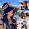 Wide Brim Fisherman Hat Foldable Bucket Cap Portable Sun Hat  Woman