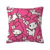 Индивидуальная роскошная наволочка для подушки Sanrio My Melody в стиле аниме для дивана, полиэстер, мультяшная, милая, декоративная для спальни