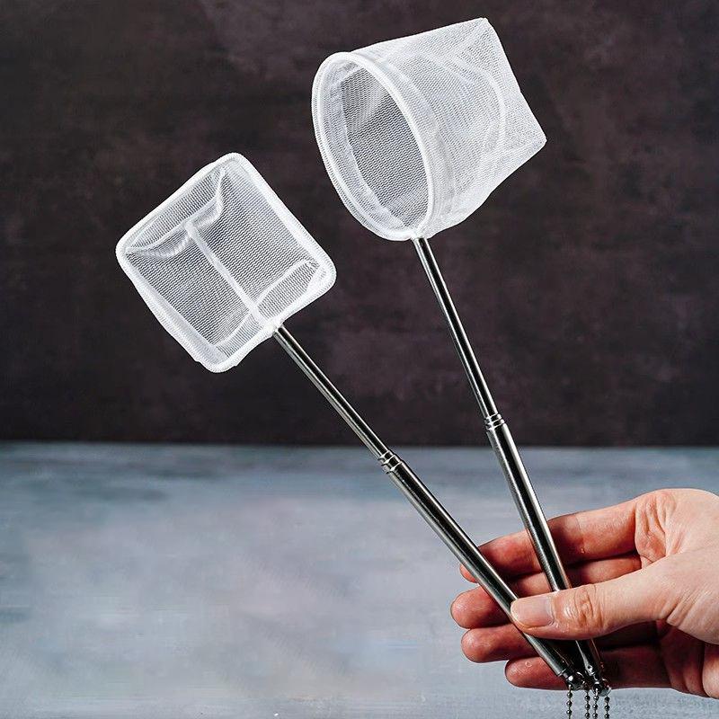 Stainless Steel Fine Net Fishing Net - Retractable and Durable Aquarium and Fish Tank To Catch Small Fish Accessories