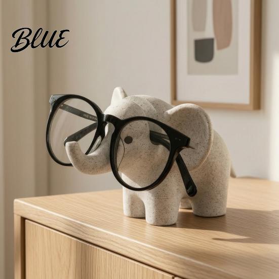 Прикроватный поднос для очков Форма слона Держатель для очков Смоляная подставка для демонстрации очков Современный стиль Поднос-аксессуар для офисного стола Устойчивая подставка для очков для