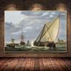 Vintage Sailing Ship Seascape Canvas Painting Poster Ship Murals Prints The Wave Wall Art Pictures for Living Room Home Decor