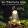 Reptile Heat Lamp 360-degree Rotatable Arm Brightness Adjustable Sunlight Simulation UVA UVB Turtle Basking Spot