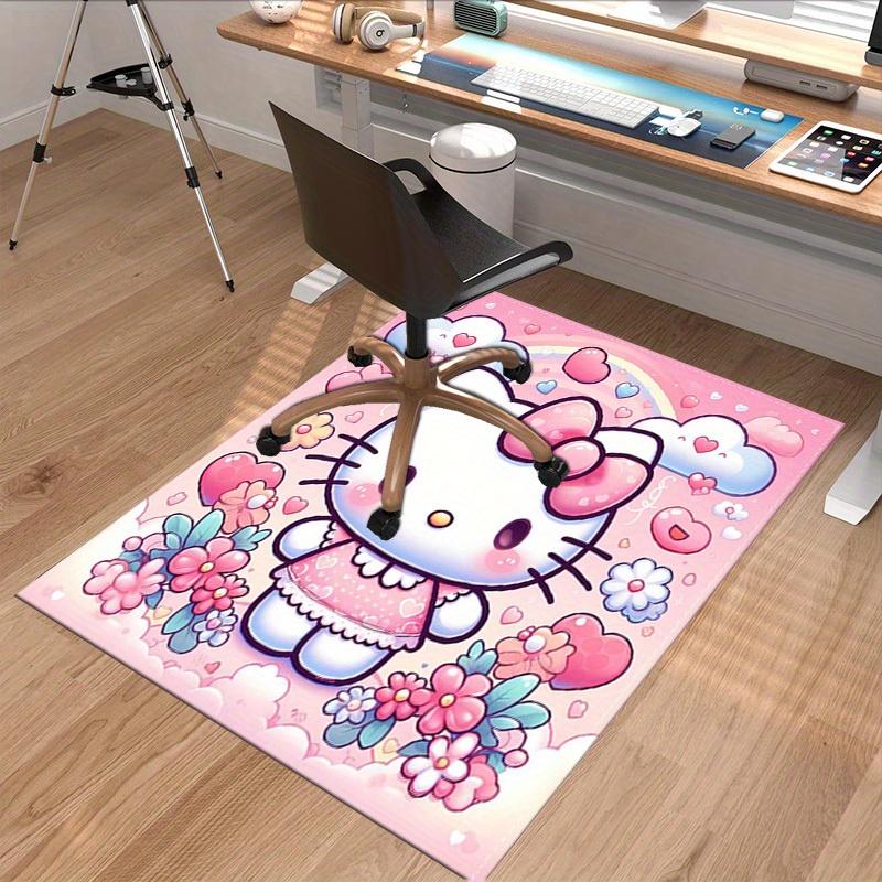 1 шт. Розовый коврик с цветами Hello Kitty - Милый декор для дома|Ковер для офиса|Коврик для улицы|Идея для подарка Ideaz2707