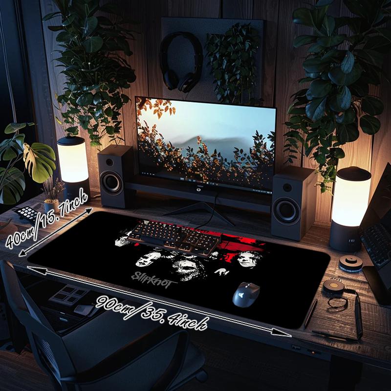 1Pc Metal Band Poster Gaming Mouse Pad Keyboard Desk Mat Non-slip Rubber Lock Edge Waterproof Computer Mousepad for Office Home Decor Y1110