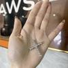 Многослойное колье-чокер с подвеской в виде креста и бриллиантами для женщин - Модное, Универсальное, Простая цепочка на ключицы