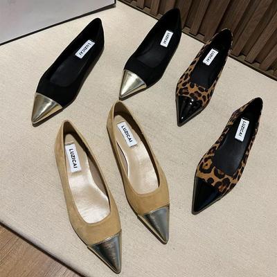 Летние туфли-феи во французском стиле с острым носком на плоской подошве для вечерней юбки 2024 года