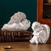 Nordic Creative Resin Angel Figurine, Modern Angel Sculpture Decorative Desktop Ornament