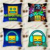 Игровая подушка Square с двусторонней печатью по теме Geometry Dash для дивана, гостиной, домашнего декора