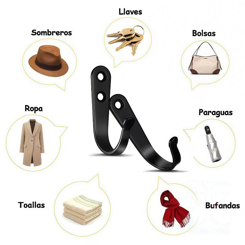 Durable Iron Coat Hooks Set of 5/10 Wall Mounted with Rust Proof Screws for Home Office