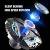 Shield Fidget Spinners, Gray Metal with Blue Luminous, Durable High Speed Silent Bearing, Finger Hand Spinner for Adults & Kids (Flashlight Included)