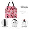 Розовая Милый Узор Сумка-холодильник для ланча Рокабилли Рок-н-ролл Альпинизм Термоизоляция Портативная Сумка для еды