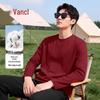 VANCL Men's Casual Oversized Long Sleeve Cotton T-Shirt