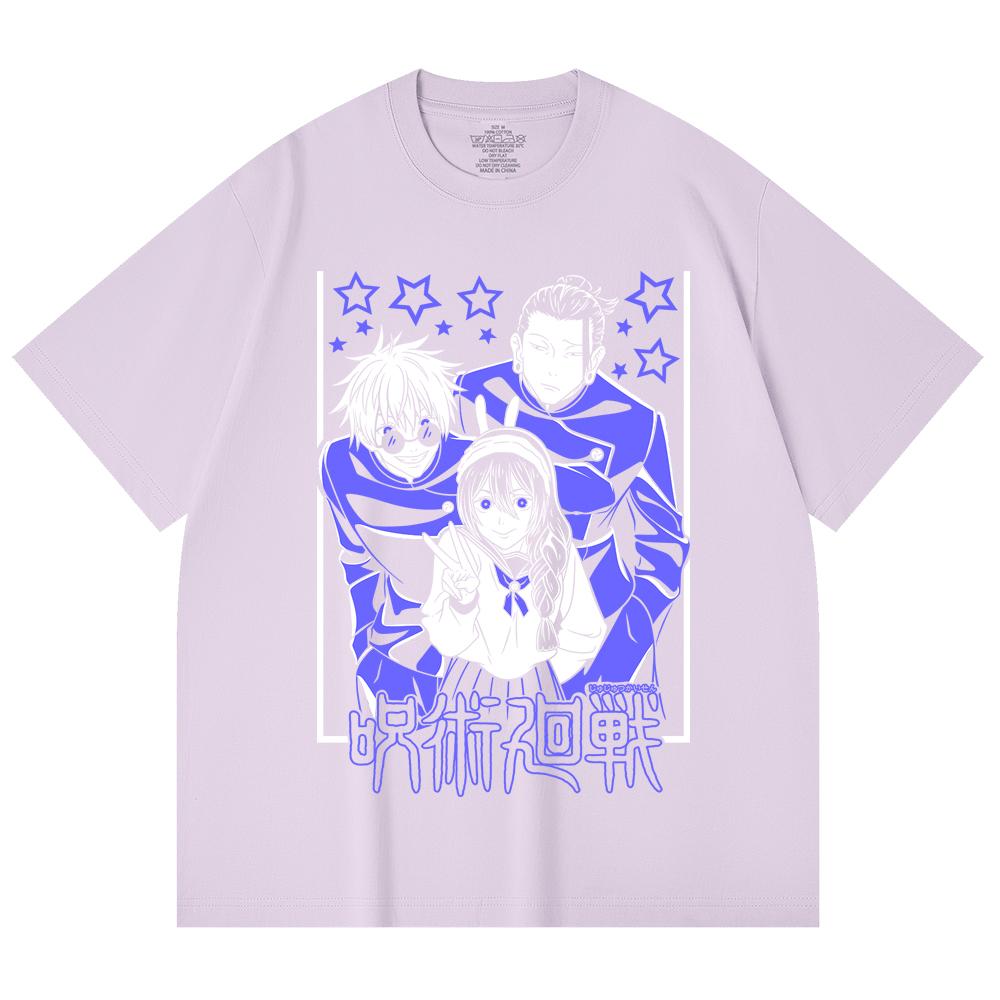230 Gsm 100% Cotton Jujutsu Kaisen V54 Print Unisex Heavy Cotton T Shirt