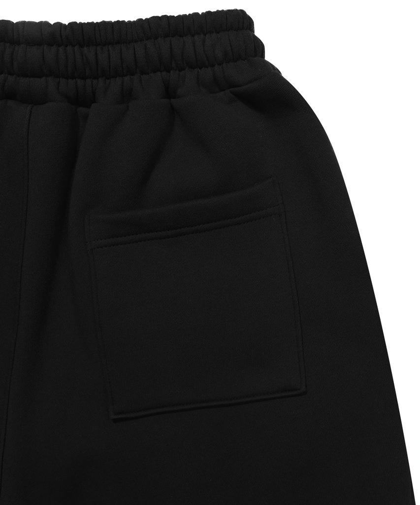 GAINSBORO One-Pleat Wide Sweatpants_Black