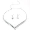 Necklace Earrings Set European and American Rhinestone Bridal Jewelry Chain Diamond Banquet Set Chain Two-piece Set