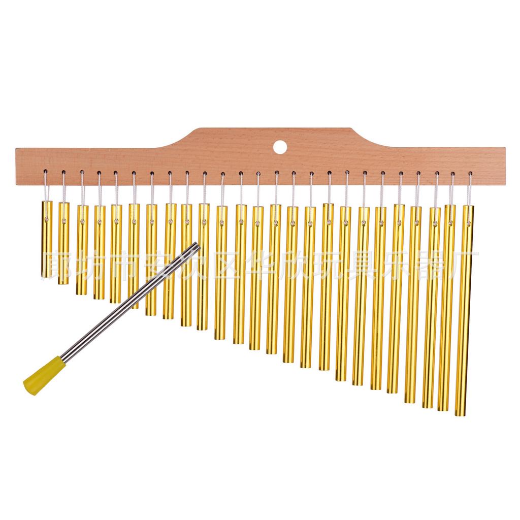 Children's Orff Percussion Instrument 25 Tone Wind Chime Sound Bundle Metal Beech Wood Gold Silver Wind Chime Fun Decoration