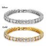 Women Men Luxury Shiny Fashion Bracelet Hip Hop Link Chain Bracelet Inlaid Rhinestone