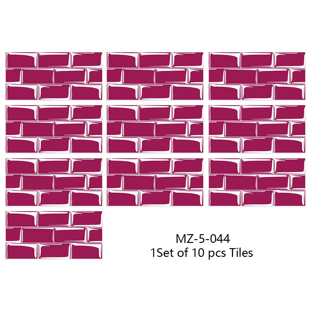 10Pcs15cmX30cm DIY Мраморные наклейки на стену Имитация кирпича Украшение спальни Водонепроницаемая самоклеящаяся плитка Обои Декор кухонного шкафа