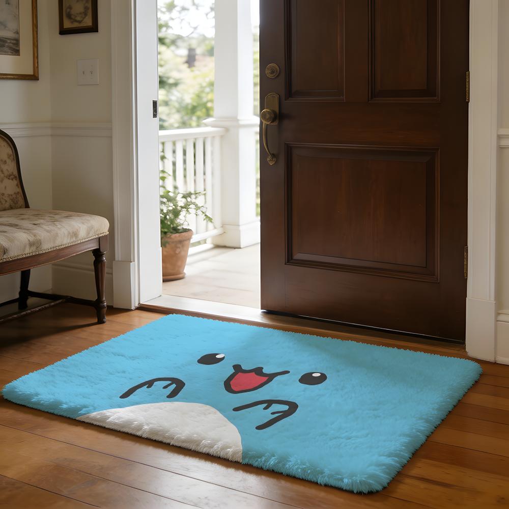 Cute BBugcat CCapoo Floor Mat Soft Flannel Absorbent Mat Non-Slip Rug Home Bedroom Bathroom