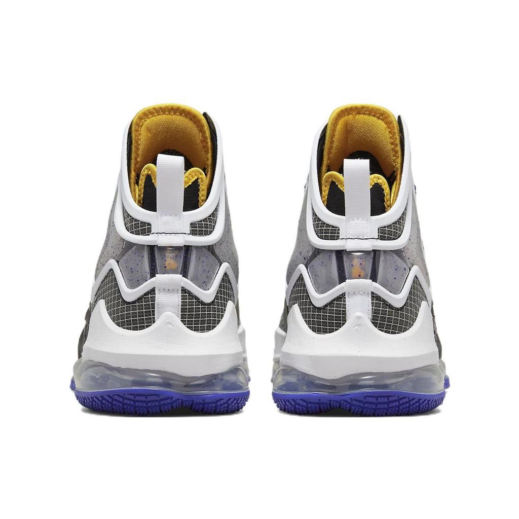 Nike Мужские кроссовки LeBron 19 Черно-бело-фиолетово-золотые CZ0203-002