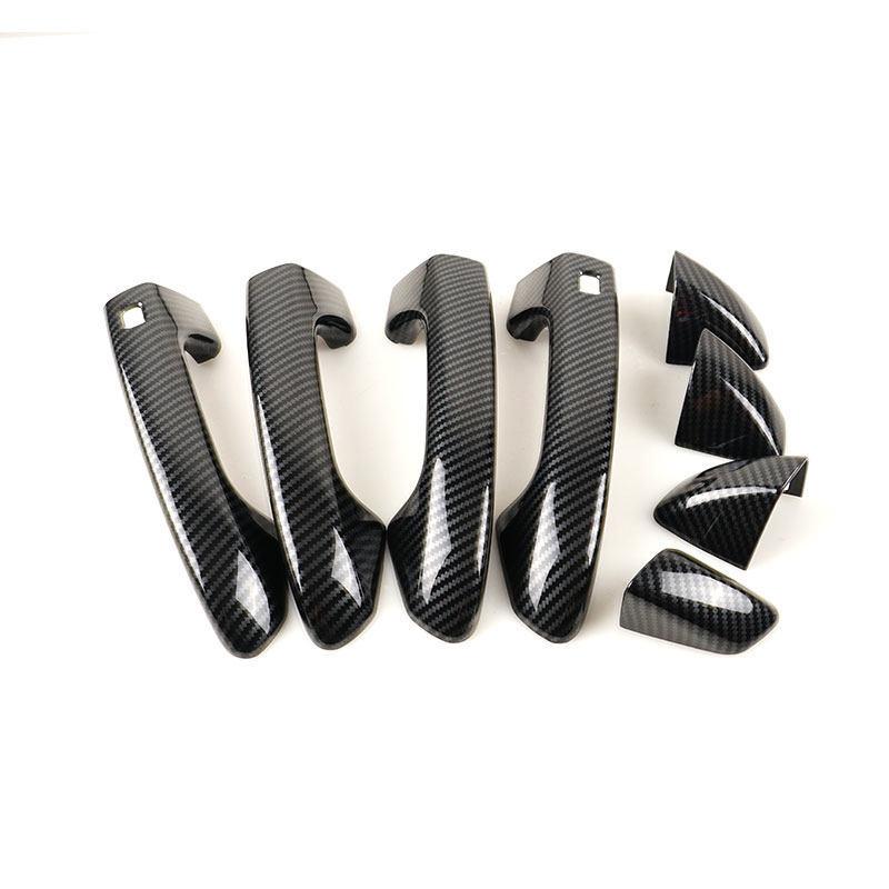 For Kia Stinger 2018 ABS Carbon Fiber Texture Car Styling Exterior Door Handle Pull Cover Trim