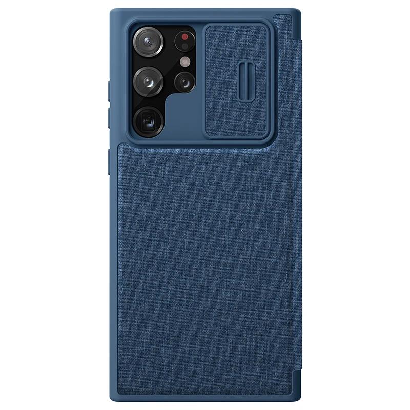 Чехол-книжка Nillkin CamShield из кожи со шторкой для камеры для Samsung Galaxy S23 S22 Ultra, Чехол-книжка Nillkin CamShield из кожи со шторкой для камеры для Samsung S23 FE S22 Plus 5G