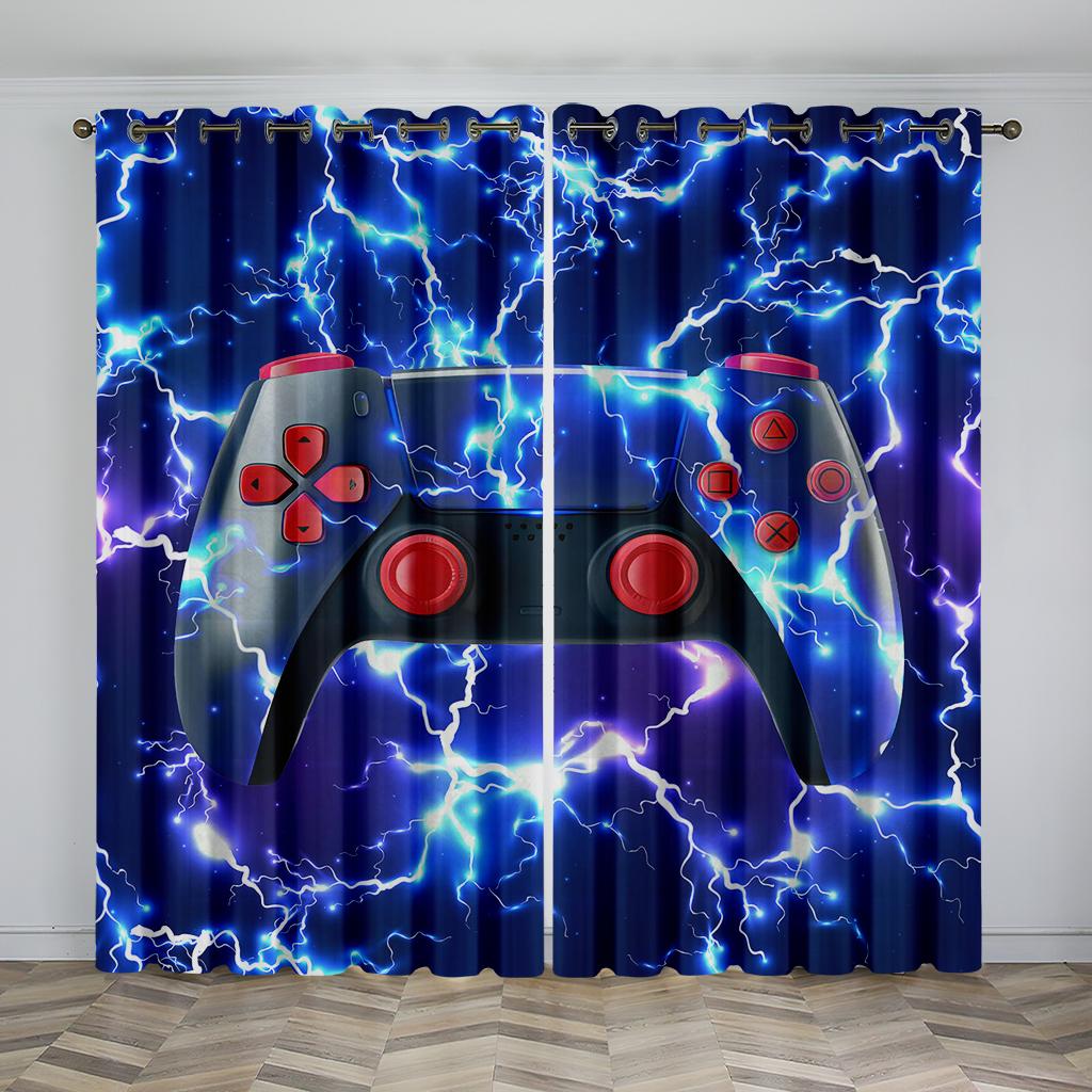 3D дешевые крутые геймпад-контроллер серии солнцезащитные шторы 2 панели детская гостиная спальня украшения окна шторы