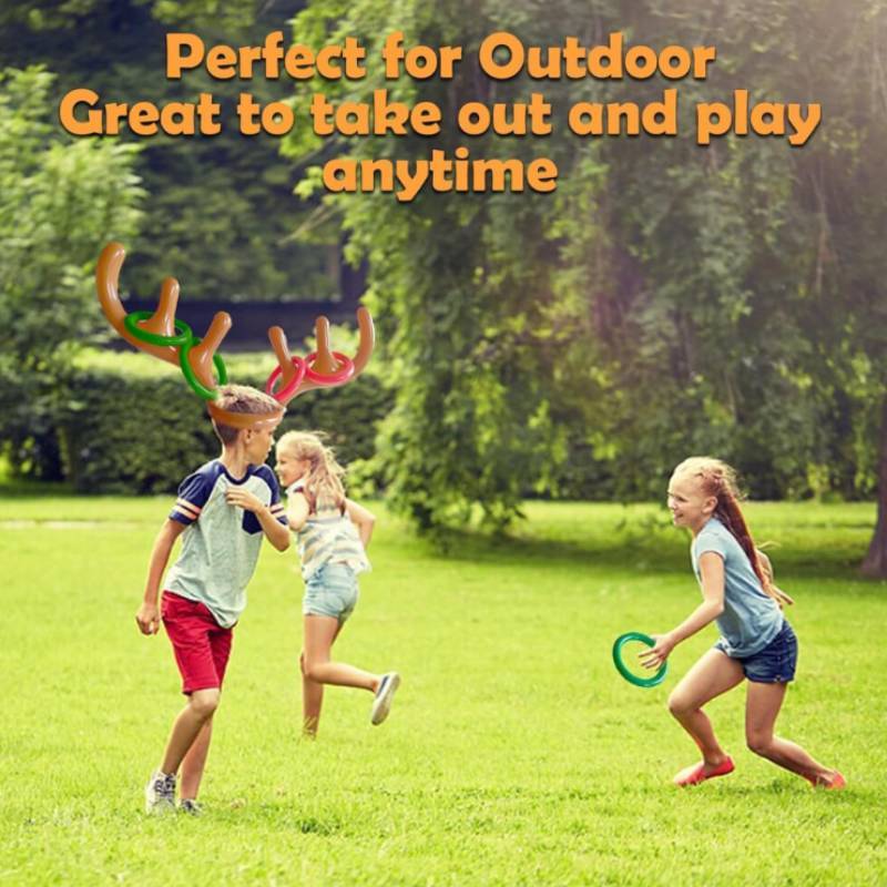 Inflatable Reindeer Horn Headband Throwing Hoop Suitable For Parties Christmas