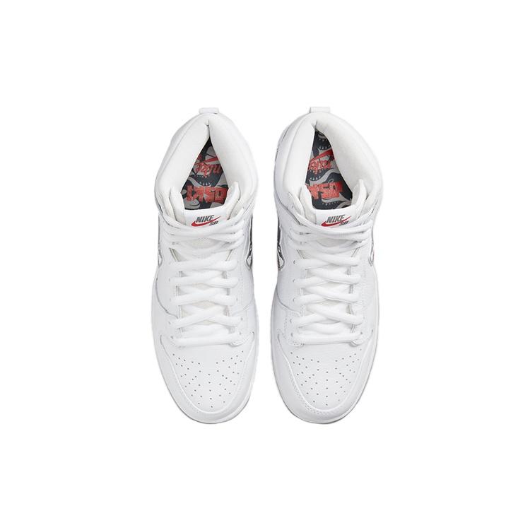Nike X Oski SB Dunk High Shark 'Белый Серый' Мужские CI2692-100