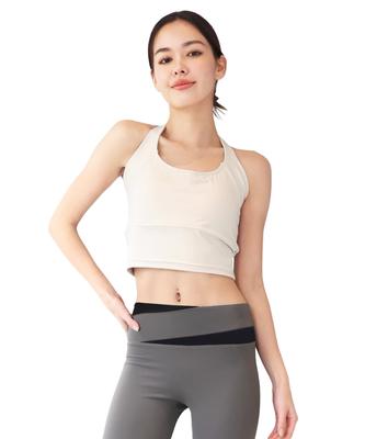 ON NISHIKI Yoga Wear Tank Top and Sportswear for and Home Training Size Set, Leggings, Two-Tone Fitness, Running, Training, Gym, (Beige 4/M/KYT001)