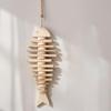 Fish Hanging Ornament Wall Sculpture Craft, Creative Rustic Decoration Wood Pendant