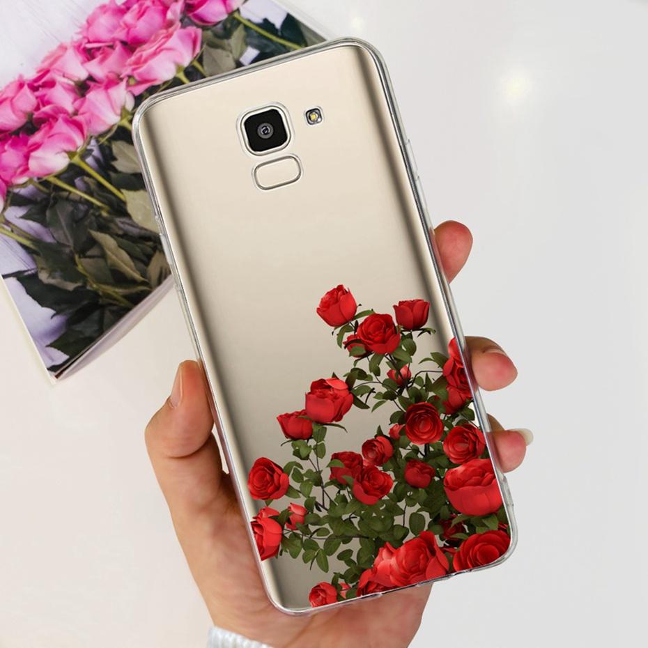 Красивый чехол с принтом для Samsung Galaxy J6 J6+ J600G J610G Мягкая силиконовая задняя крышка из ТПУ для чехлов телефона Samsung J6 J 6 Plus 2018