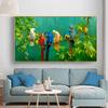 RELIABLI ART Colorful Parrots Animal Posters And Prints Canvas Paintings For Living Room Home Wall Decoration Pictures No Frame