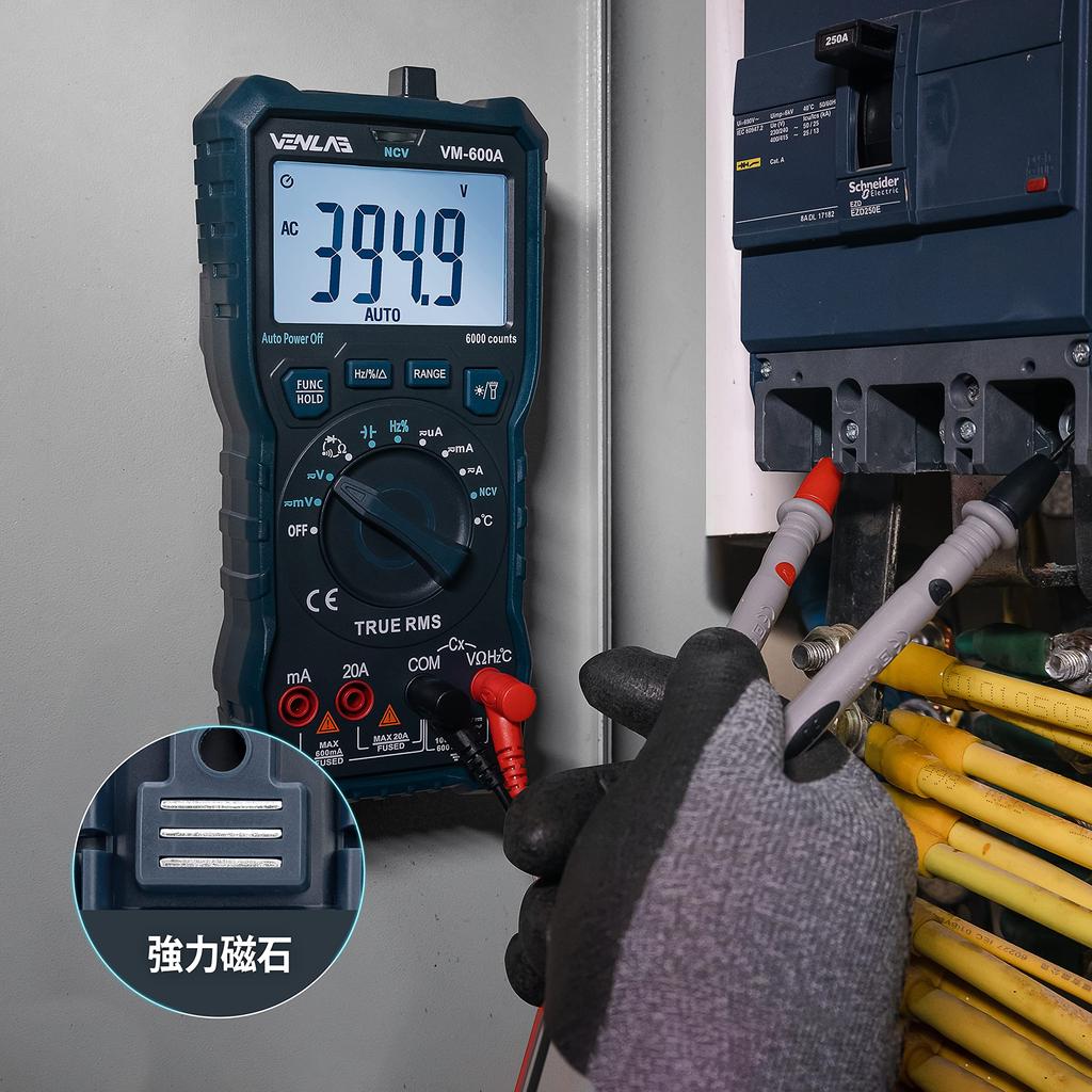 Тестер VENLAB 6000 отсчетов цифровой мультиметр напряжение ток сопротивление диод непрерывность емкость частота температура измерение NCV японский