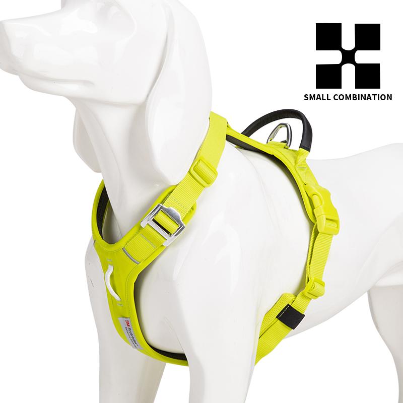 МАЛЕНЬКАЯ КОМБИНАЦИЯ Светоотражающая нейлоновая шлейка для собаки, жилет без рывков, мягкая регулируемая, для собак среднего и крупного размера, для прогулок на улице, бега