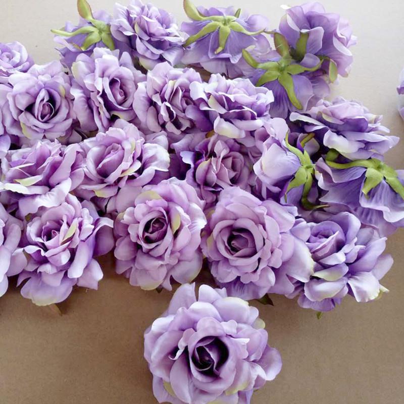 10 шт. искусственных цветов Real Touch, головка 10 см, венок своими руками, подарочная коробка, шелковые цветы для свадебных украшений, украшения стола для детского душа