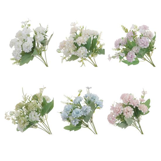 Букет искусственных цветов гортензии 9 голов Искусственный цветок гортензии со стеблем Поддельные гортензии Цветочная композиция для декора дома, свадьбы, вечеринки